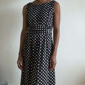 Perceptions Black & White Polka Dot Dress
